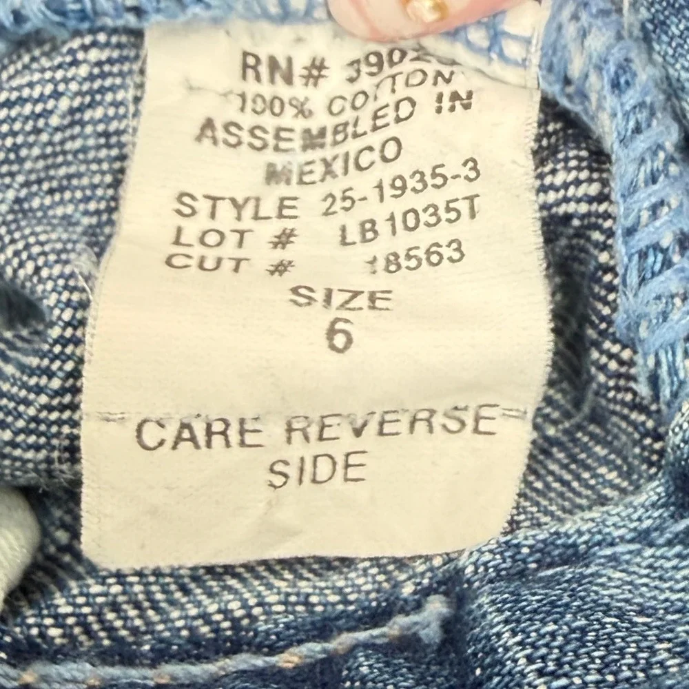 ActionWest Vintage High Waisted Wide Leg Blue Jeans Side Slit 100% Cotton Size 6